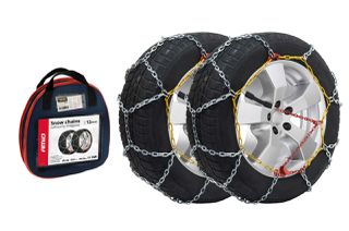 Amio - Αλυσίδες Χιονιού 12mm KN-60 για Σταθερή Πρόσφυση σε Χιόνι & Πάγο με Ανθεκτική Κατασκευή για Ασφαλή Οδήγηση σε Δύσκολες Συνθήκες - 1 Σετ (02111/AM)