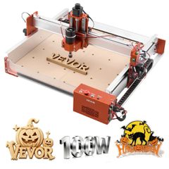 Μηχανή φρεζαρίσματος CNC VEVOR, άξονας 100W, μηχανή φρεζαρίσματος ξύλου 3 αξόνων, με επιφάνεια εργασίας 400 x 400 x 95 mm, γραμμική ράγα, δομή κράματος αλουμινίου, για κοπή ξυλογλυπτικής ακρυλικού πλα