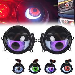 Led Projector Devil Eyes 12v Αυτοκίνητου Με πολλά σχέδια και αλλαγή με Τηλεχειριστήριο – Σετ 2 τμχ