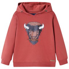 Φούτερ Παιδικό με Κουκούλα Burnt Red 128