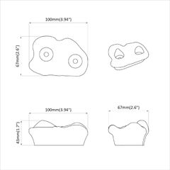 vidaXL Βάσεις αναρρίχησης 2 τεμ. Κόκκινο 100 x 67 x 43 mm PP-thumb-6