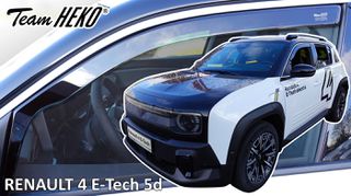 Heko - Ανεμοθράυστες για Renault 4 E-Tech Electric 5 Doors 2025+ Ζευγάρι Απο Εύκαμπτο Φιμέ Πλαστικό - 2 τεμ. (ΑΝΕΜ.27037)