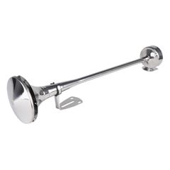 Amio - ΚΟΡΝΑ ΠΝΕΥΜΑΤΙΚΗ ΜΟΝΗ 12/24V 115dB LOW TONE ΜΗΚΟΣ:620mm ΧΡΩΜΙΟ - 1 ΤΕΜ. (04078/AM)