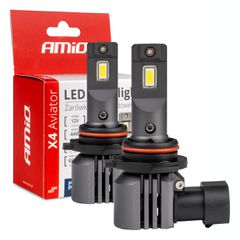 Amio - ΛΑΜΠΕΣ HB4 12V 44W 6.500K 3.936lm LED X4 SERIES AVIATOR PLUG & PLAY 2ΤΕΜ. (03767/AM)