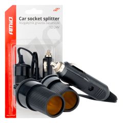 Amio - ΑΝΤΑΠΤΟΡΑΣ ΑΝΑΠΤΗΡΑ ΔΙΠΛΟΣ ΜΕ ΚΑΛΩΔΙΟ 12/24V - 1 τεμ. (03801/AM)