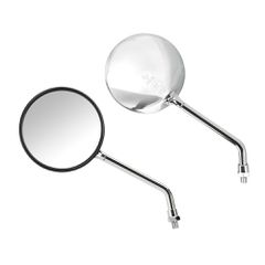 Lampa – Καθρέπτες Moto Opal Chrome Στρογγυλοί M10x1,25 DX Χρώμα Χρώμιο, ανανεώστε την κλασική αισθητική και εξασφαλίστε καθαρή ορατότητα σε κάθε διαδρομή – 2 τεμ. (9163.0-LM)