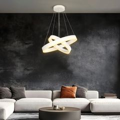 Κρεμαστό Φωτιστικό Οροφής LED 75W 7500lm 120° AC 220-240V IP20 Ρυθμιζόμενο Λευκό CCT με Χειριστήριο από 2700K έως 6000K Dimmable - Lumileds SMD Chip - Λευκό Ματ - Μ60 x Π60 x Υ40cm - 3 Χρόνια Εγγύηση