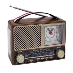 Επαναφορτιζόμενο ραδιόφωνο Retro με αναλογικό ρολόι - RD311BT - 003115