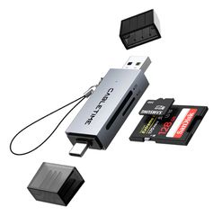 CABLETIME card reader CT-ACSD3-AG, SD/micro SD, USB/USB-C, 5Gbps, γκρι-thumb-10