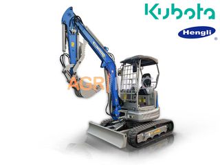 Εκσκαφάκι (διαβολάκι) Graecus 2026 Μίνι εκσκαφέας 4T, Kubota Diesel, με περιστροφή στην μπούμα,