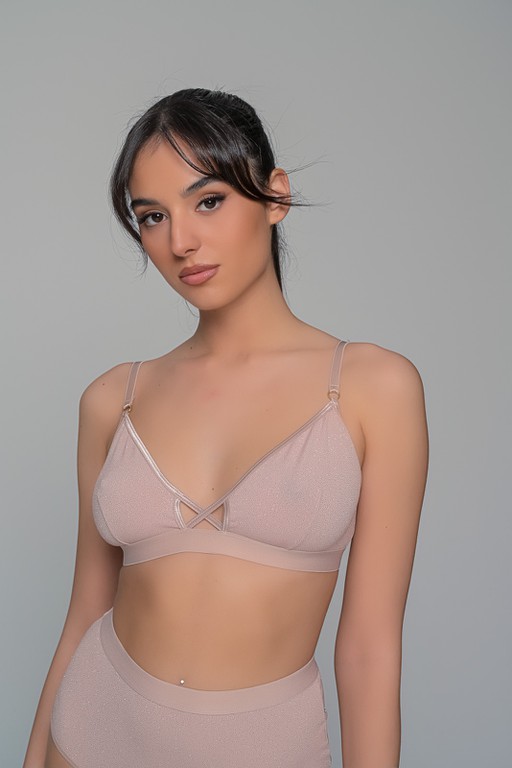 Bralette Λύκρα Μπεζ