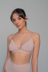 Bralette Λύκρα Μπεζ