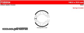 ΛΥΡΗΣ FERODO ΣΙΑΓΩΝΕΣ ΠΙΣΩ ΓΙΑ GILERA RUNNER 125 / 180 2000-, FSB954 