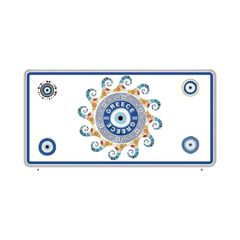 Μεταλλική πινακίδα Souvenir - 12pcs - Greece - 15x30cm - 181043