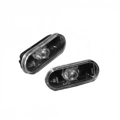 Πλαϊνά Φλας Φτερού Για VW Golf Polo Bora Passat Vento Seat Ibiza Cordoba Μαύρο 2 Τεμάχια