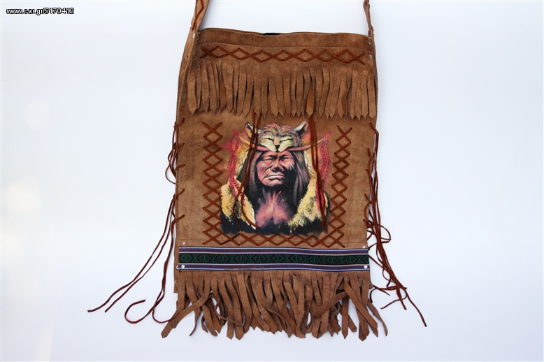 Δερμάτινη Ινδιάνικη Τσάντα ORIGINAL INDIAN BAG code:BR007
