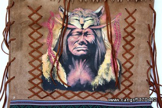 Δερμάτινη Ινδιάνικη Τσάντα ORIGINAL INDIAN BAG code:BR007-thumb-2