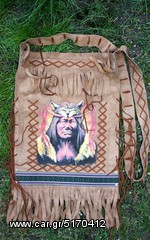 Δερμάτινη Ινδιάνικη Τσάντα ORIGINAL INDIAN BAG code:BR007-thumb-8