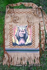 Δερμάτινη Ινδιάνικη Τσάντα ORIGINAL INDIAN BAG code:BR007-thumb-9