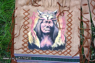 Δερμάτινη Ινδιάνικη Τσάντα ORIGINAL INDIAN BAG code:BR007-thumb-10