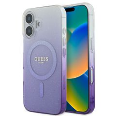 Guess Magsafe “Glitter Gradient” Hard Case Θήκη προστασίας από σκληρό πλαστικό – iPhone 16 Μωβ – GUHMP16SHGRCELU