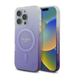 Guess Magsafe “Glitter Gradient” Hard Case Θήκη προστασίας από σκληρό πλαστικό – iPhone 16 Pro Μωβ – GUHMP16LHGRCELU