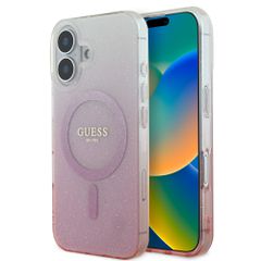 Guess Magsafe “Glitter Gradient” Hard Case Θήκη προστασίας από σκληρό πλαστικό – iPhone 16 Ροζ – GUHMP16SHGRCELP