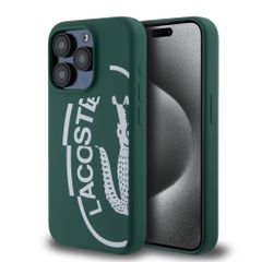 Lacoste Oval Logo Hard Case Θήκη προστασίας από Σιλικόνη για iPhone 15 Pro Πράσινο/Λευκό
