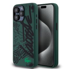 Lacoste Graffiti Hard Case Θήκη προστασίας από Liquid σιλικόνη iPhone 15 Pro Max Πράσινο/Μαύρο