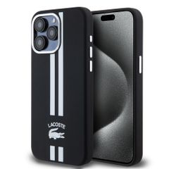 Lacoste Stripes Hard Case Θήκη προστασίας από Liquid σιλικόνη για iPhone 15 Pro Max Λευκό