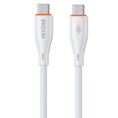WK USB 2.0 Cable USB-C male - USB-C 65W 1m - Λευκό