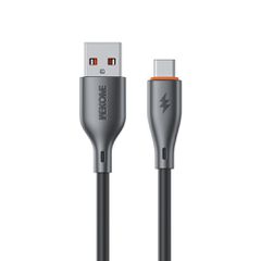 WK USB 2.0 USB-C to USB-A Cable 66W 1m - Μαύρο