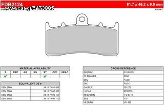 ΛΥΡΗΣ FERODO ΤΑΚΑΚΙΑ ΕΜΠΡΟΣ ΓΙΑ BMW R 1200 C CLASSIC – C MONTAUK 2003-, FDB2124ST 