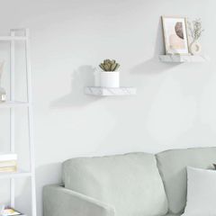 vidaXL Ράφι Τοίχου Επιτοίχιο Λευκό Μάρμαρο 23 x 23,5 x 3,8 cm