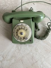 Vintage πράσινο τηλέφωνο με καντράν – Διακοσμητικό Retro