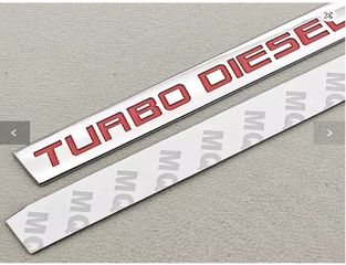 3d Αυτοκόλλητο λογότυπο Μεταλλικη  Turbo Diesel Και με βαση για γριλλα