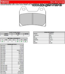 ΛΥΡΗΣ FERODO ΤΑΚΑΚΙΑ ΕΜΠΡΟΣ ΓΙΑ DUCATI 848 2008-, FDB2042ST 