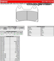 ΛΥΡΗΣ FERODO ΤΑΚΑΚΙΑ ΕΜΠΡΟΣ ΓΙΑ DUCATI 944 ST2 / ST4 / SUPERSPORT 2 1997-2002, FDB2042ST 
