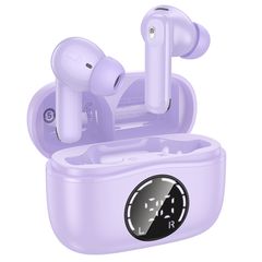 Wireless Hands Free Hoco EQ22 Singer TWS V5.4 400mAh με 7 Ώρες Λειτουργίας και Εναλλαγή Master/Slave Μωβ