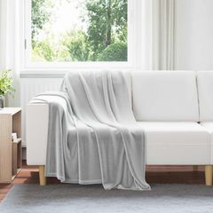vidaXL Κουβέρτα Γκρι 130 x 150 cm Μαλλί