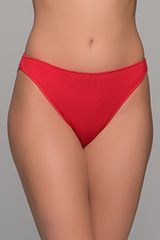 High Leg Σλιπ Bikini Bamboo - Κόκκινο