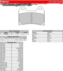 ΛΥΡΗΣ FERODO ΤΑΚΑΚΙΑ ΕΜΠΡΟΣ ΓΙΑ DUCATI MONSTER 696 2008-2013, FDB2042ST 