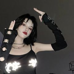 Gothic Women Fashion Shirt Black os