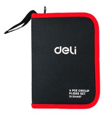 DELI σετ ασφαλειοτσίμπιδα DL104407 με θήκη, 175mm, 4τμχ-thumb-3