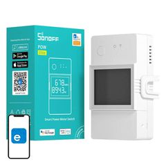 Sonoff Έξυπνος Διακόπτης/Μετρητής Ισχύος WiFi POWR320D (Λευκό)