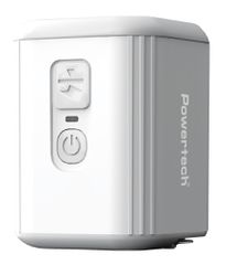 POWERTECH μίνι τρόμπα PT-1553 με φακό, 5W, επαναφορτιζόμενη, λευκή