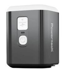 POWERTECH μίνι τρόμπα PT-1554 με φακό, 5W, επαναφορτιζόμενη, μαύρη