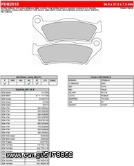 ΛΥΡΗΣ FERODO ΤΑΚΑΚΙΑ ΟΠΙΣΘΙΑ ΓΙΑ KTM SUPERENDURO 250 S 2008-, FDB2018SG