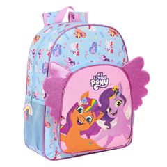 Σχολική Τσάντα με Ρόδες My Little Pony Wild & free Μπλε Ροζ 33 x 42 x 14 cm