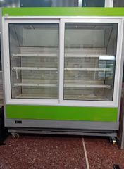 ψυγείο self service με καθρέφτη και ρόδες